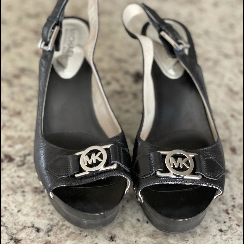 Black Studded Michael Kors Wedge